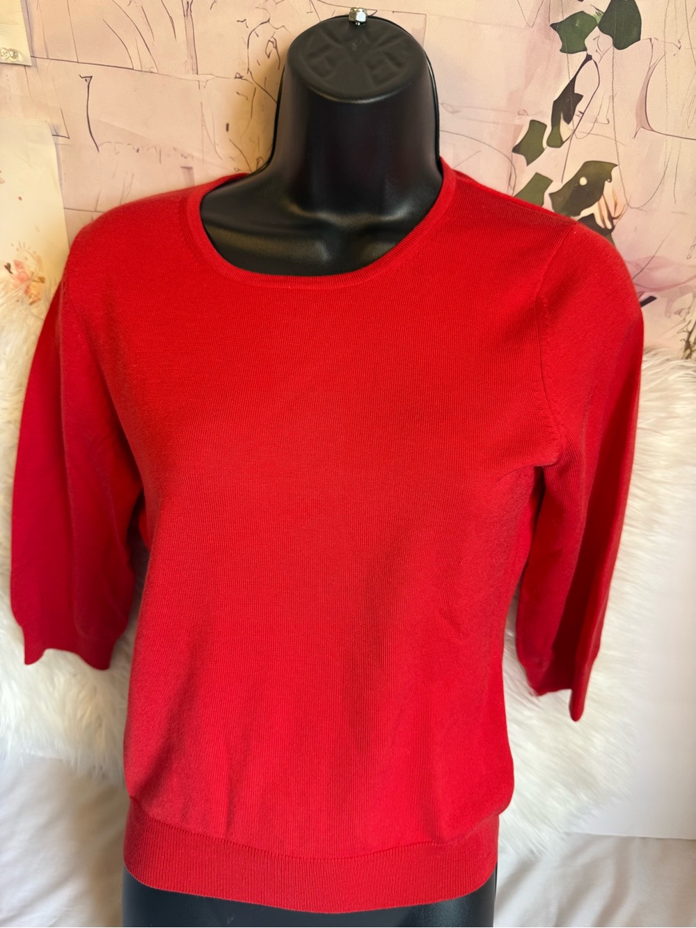 Banana Republic Bright Red Scoop Neck Sweater
